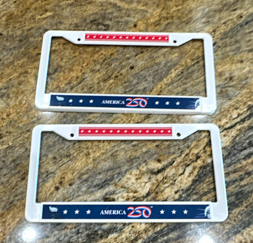 America 250 2026 white license - america,