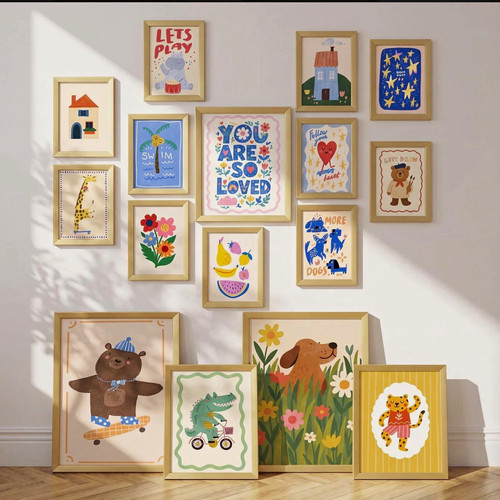 Gold metal wall mounted - gold,