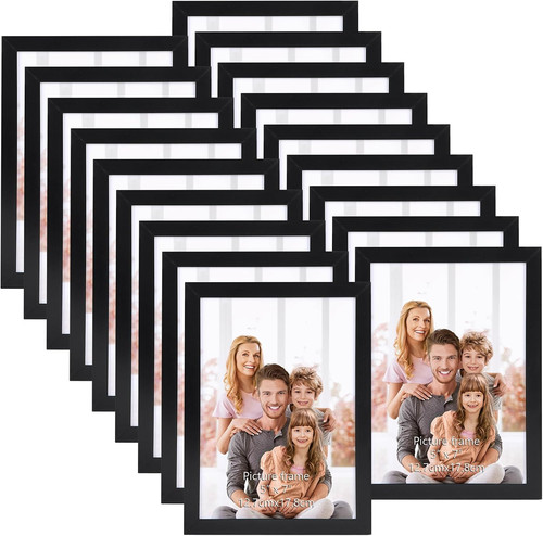5x7 black picture frame - black,