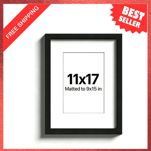 11x17 black wood picture frame - wood,